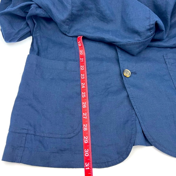TRUTH, MEN’s 100% LINEN LIGHT & AIRY SUMMER NAVY JACKET, SIZE 42 (LARGE) - Picture 15 of 16